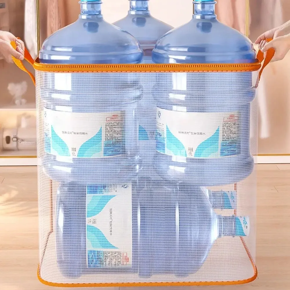 Dust-proof Folding Storage Baskets with Handles Transparent Foldable Storage Bag Waterproof Storage Containers Quilt Storage Bag 4