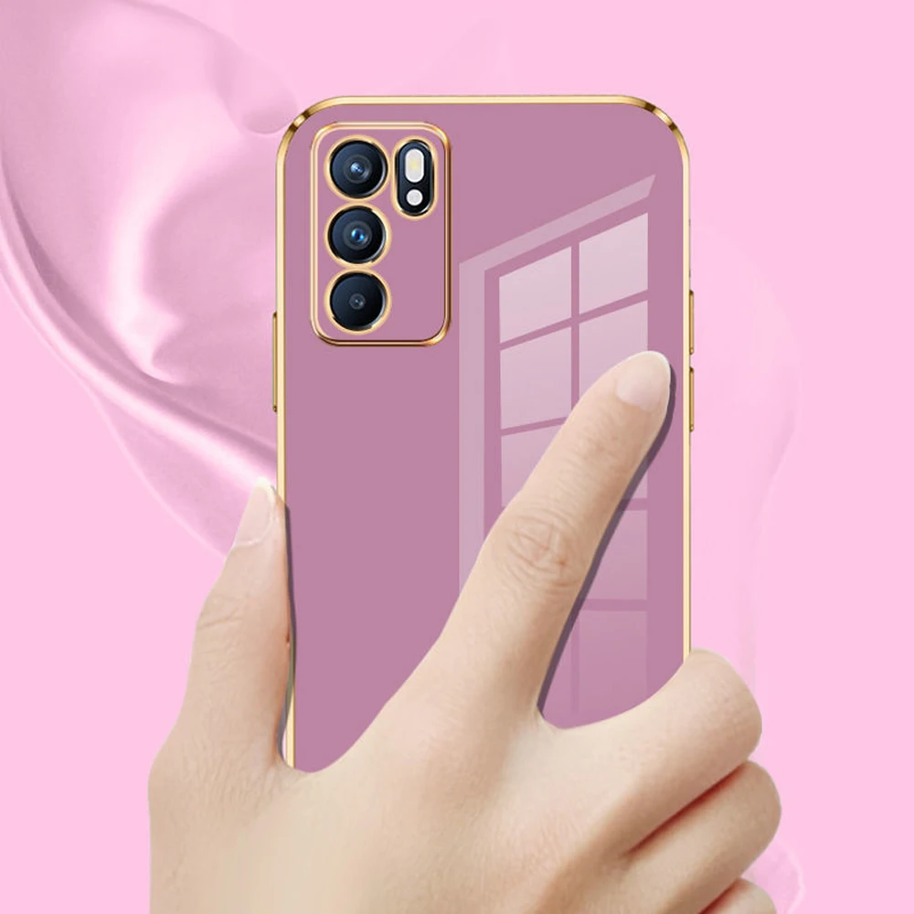 Luxury Square Plating Shockproof Back Cover