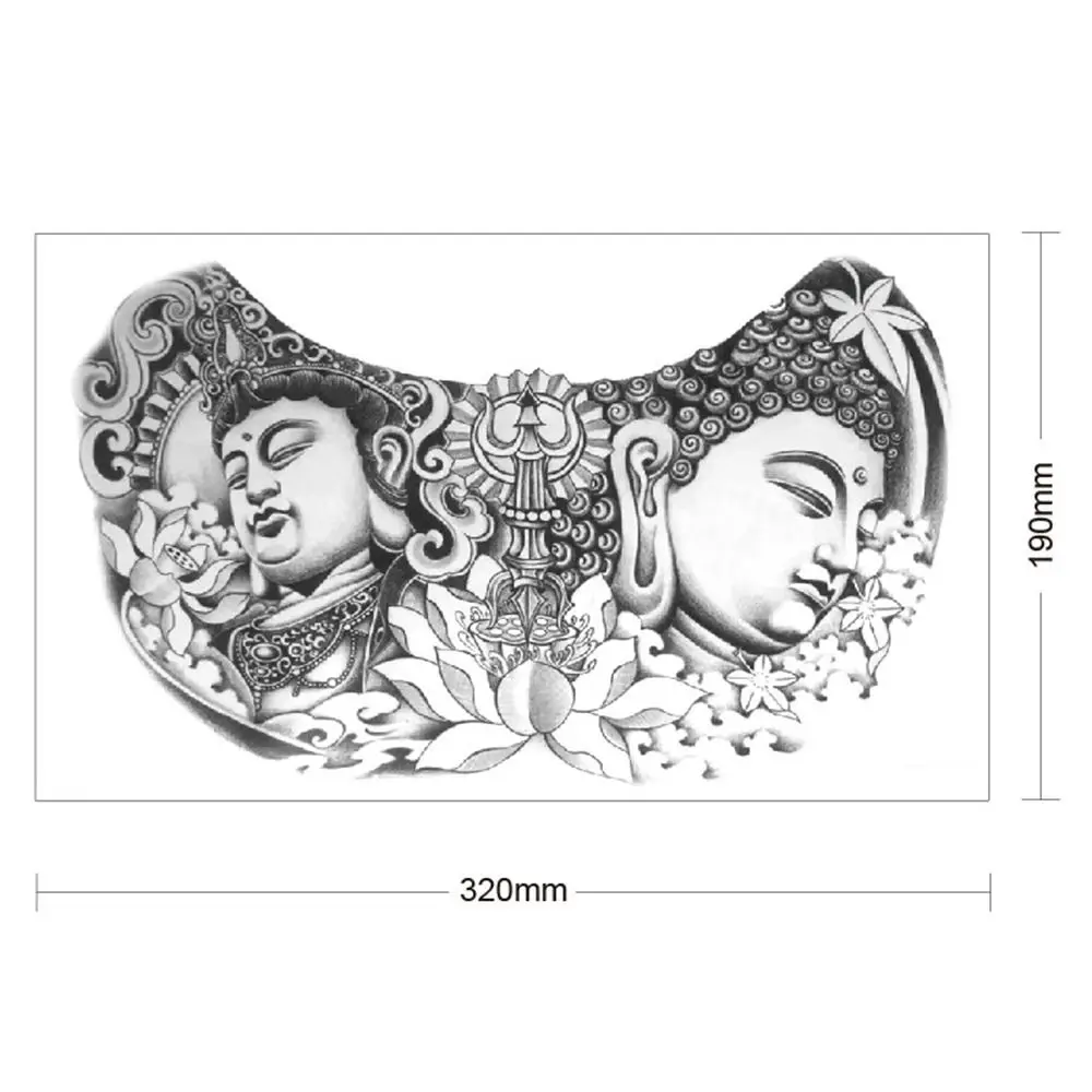 Dragon Temporary Tattoo Stickers Semi-Permanent Long Lasting Dragon Head Stickers Disposable Cool Dragon Head Chest Stickers Men