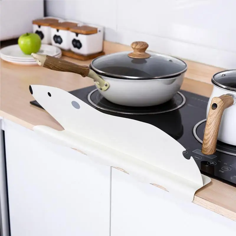 Kitchen Accessories Sink Splash Guard Polar Bear Shape Non-slip Suction Cup Anti-Splash Dish Vegetable Washing Water Baffle Board Kitchen Supplies
