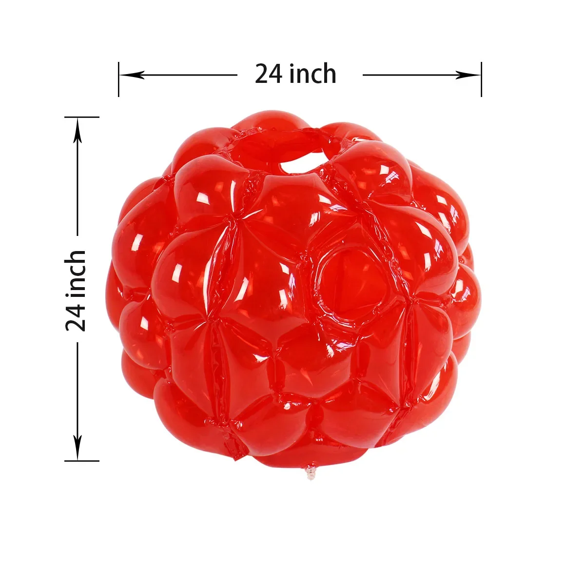 Inflatable Bubble Ball for Kids Soft PVC Blue Red Inflatable Crash Ball for Children Adult Family Outdoor Game Sports Toy Ball 4