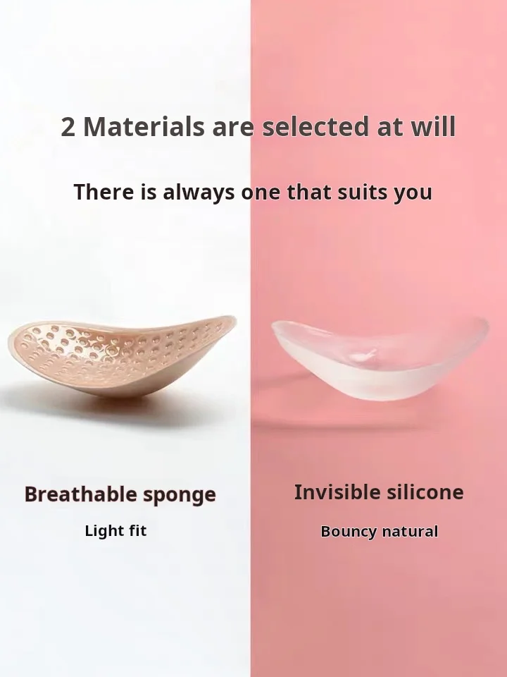 Description Picture 6 of item1 Pair Of Invisible Breathable Silicone Shoulder Pads, Suitable For Thickening Women's Shoulders, Reusable Self-adhesive Cloth