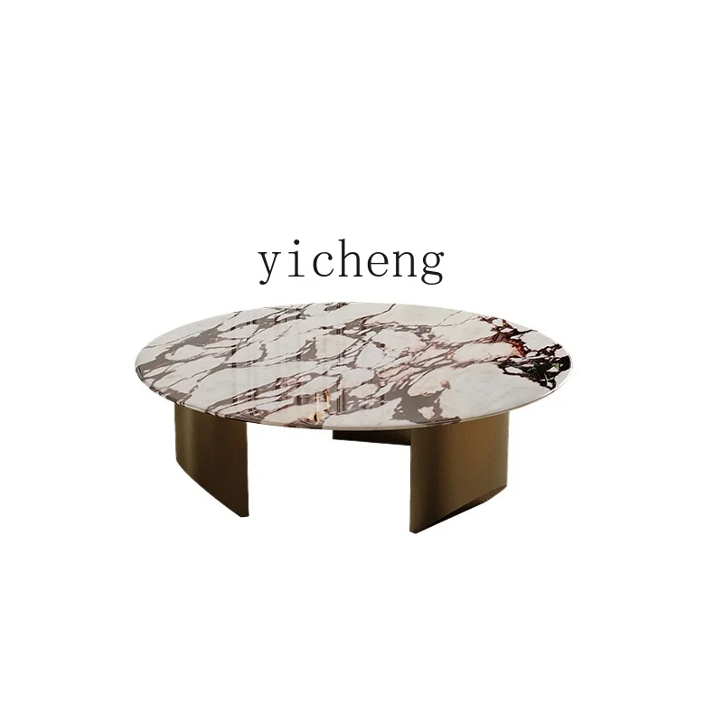 Yy Soggiorno Casa Marmo Naturale Bulgari Tavolo Da Tè Rotondo In Pietra Di Lusso