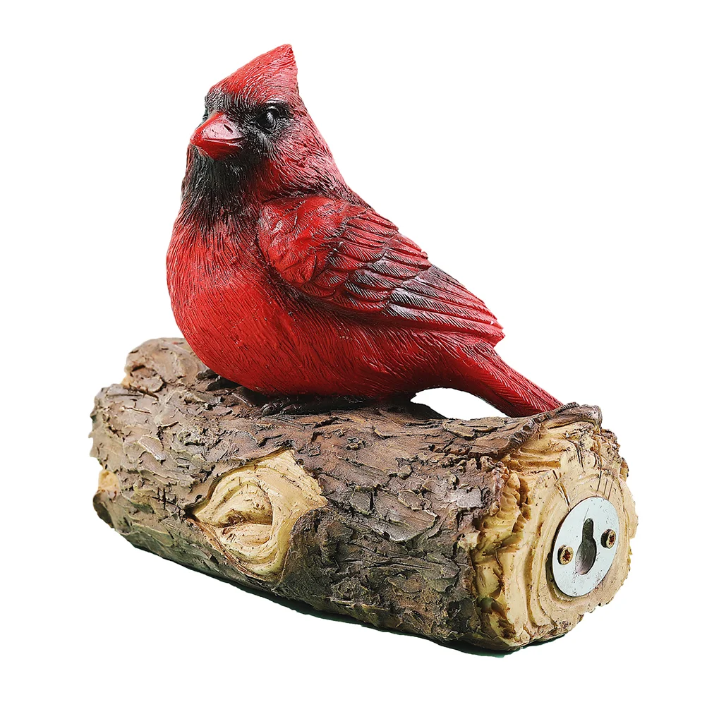 

Scicalife Cardinal Figurine Red Christmas Cardinals Sitting on Tree Branch Resin Garden Bird Statues