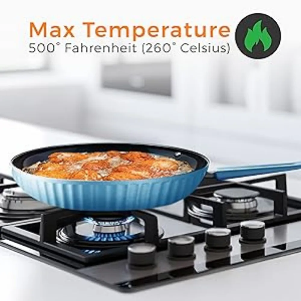 pfoa ptfe free;Nonstick;Cookware Excilon;Home Kitchen Ware Pots;nutrichef;eco