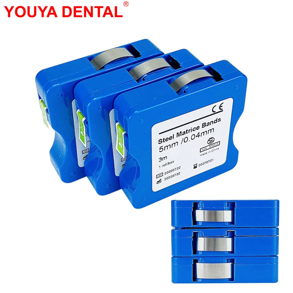 3M Dental Fasce A Matrice In Acciaio Inossidabile Strisce A Matrice Dentale Fasce Per Matrice Striproll 5Mm/6Mm/7Mm Larghezza 0.04Mm Materiali Per Odo