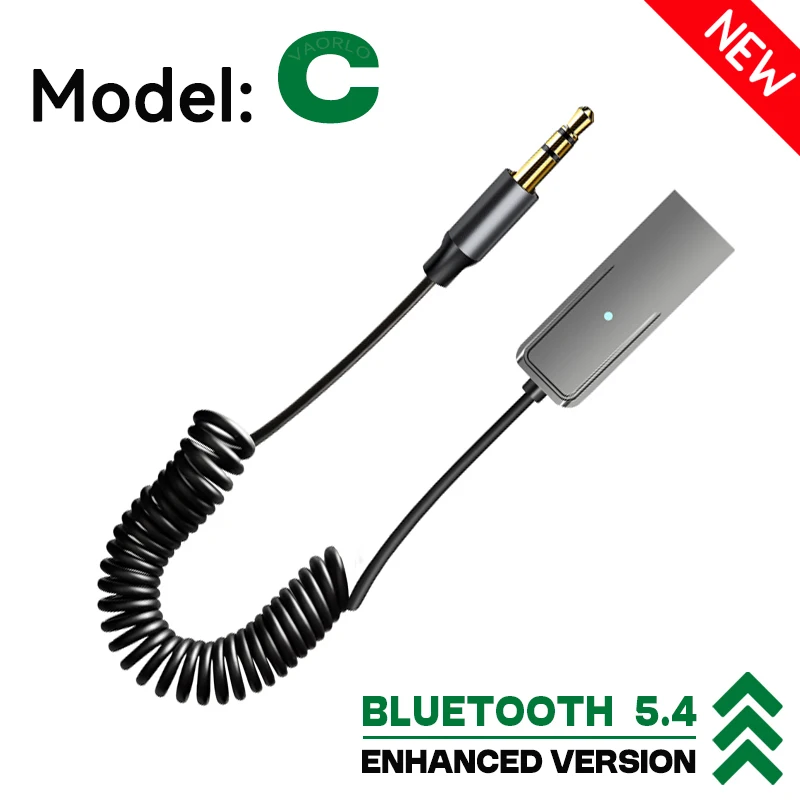 Wireless Bluetooth Car Audio Receiver with USB and 3.5mm AUX - High-Fidelity Sound and HD Microphone