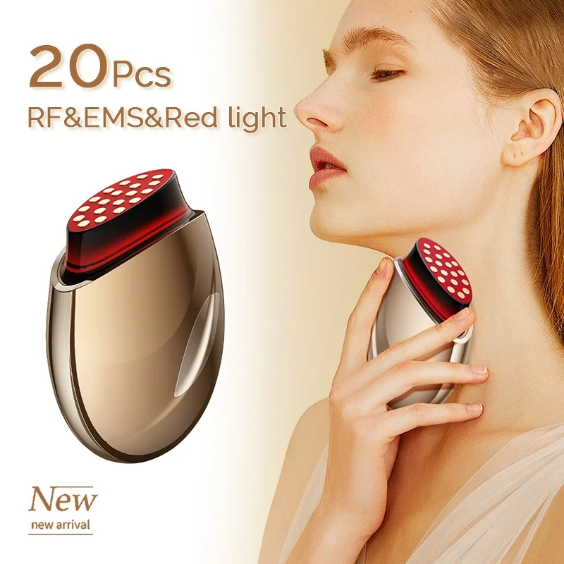 

Red Light Collagen Regeneration Anti-Aging RF Anti-Wrinkle Beauty Device EMS Microcurrent Face Lifting Skin Tightening Massager