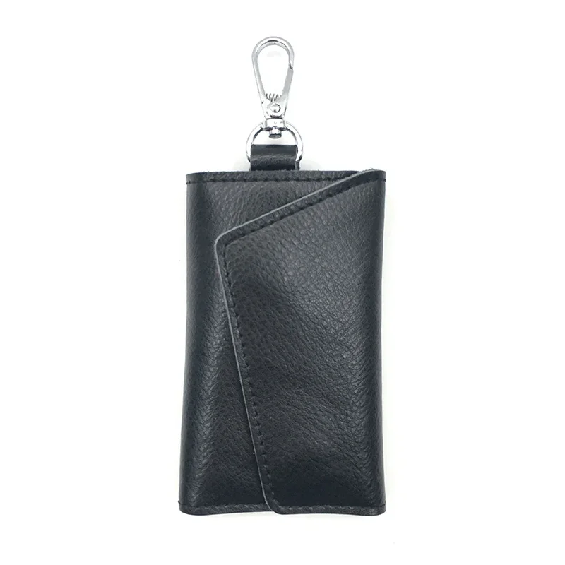 Key Holder Wallet Pu Leather Unisex Solid Key Wallet Organizer Bag Car Housekeeper Card Holder Keychain