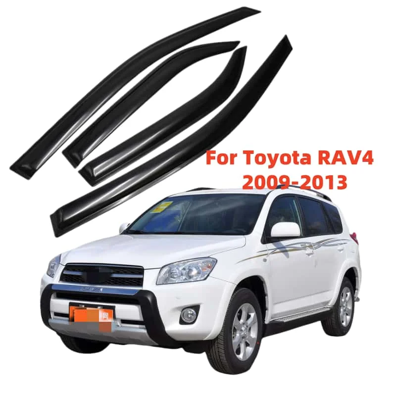 Window Visor Rain Guard Side Vent Deflector Weathershield Moulding Trim For Toyota RAV4 2009-2013 Car Accessories car window visor car window deflectors