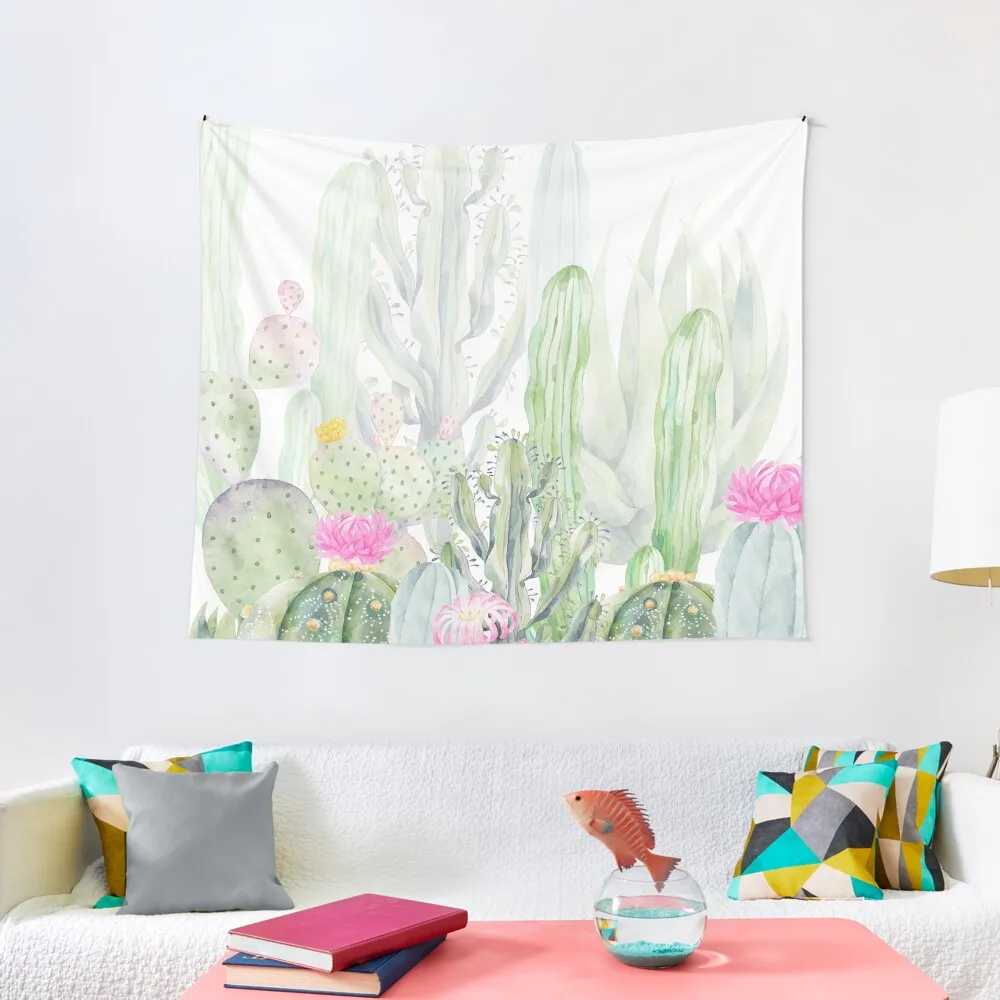

WATERCOLOR CACTUS Tapestry Wall Hanging Decor Aesthetic Decoration
