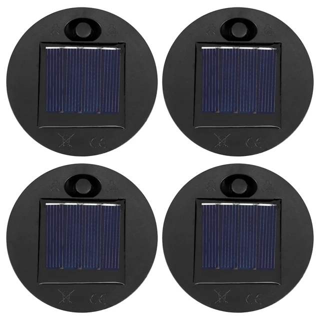 Lanterne Solaire de Remplacement, Éclairage d'Extérieur, Rond, Étanche, 4 Pièces 1