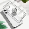 With Ring Stand Soft Transparent Case For iPhone 12 13 14 15 Pro Max Phone Cover For iPhone 7 8 Plus XR XS Max Magnetic Car Case 4