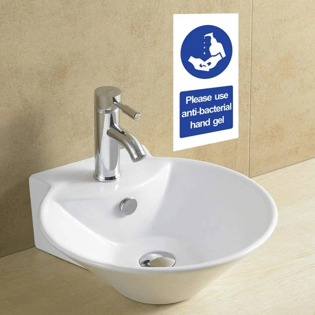 

Hand washing tips sticker warning stickers with adhesive suitable for toilets, offices, restaurants and other public places