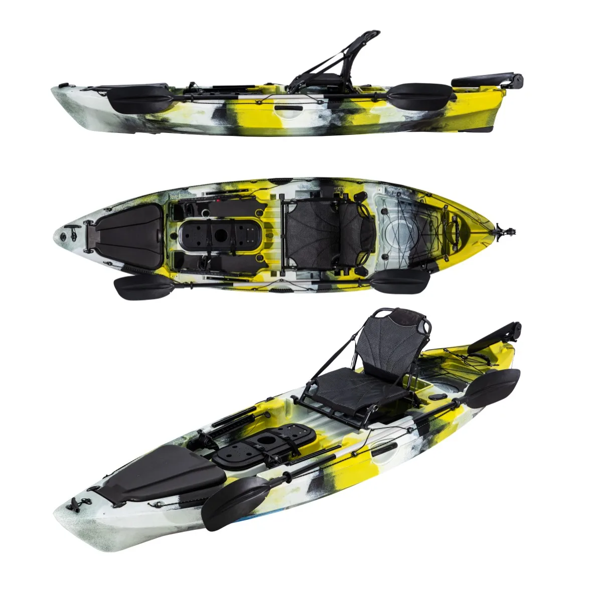 Single Seat Sit-On-Top Fishing Kayak with Paddle 3