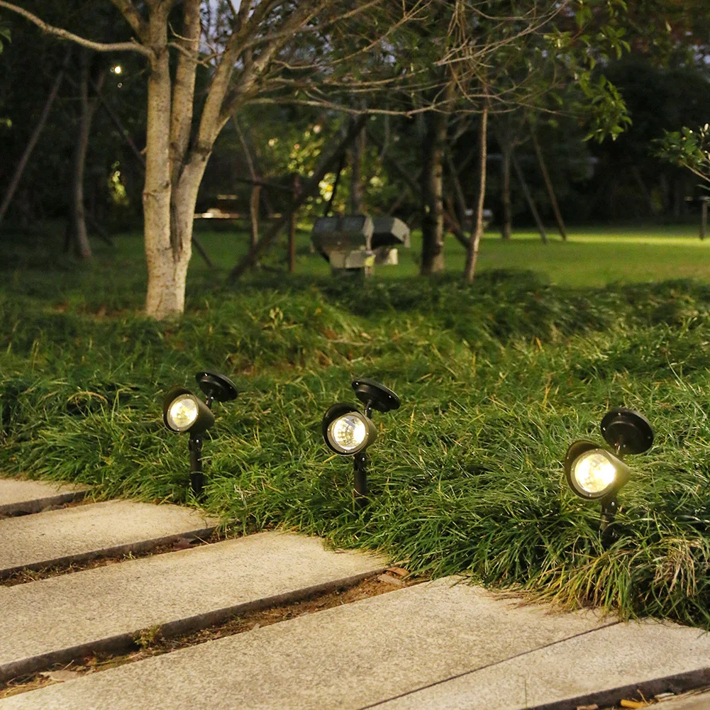 야외 방수 LED 태양광 잔디 스포트라이트, 집 정원 야외 잔디 램프, 빌라 잔디 정원 장식, 외부 태양광 램프