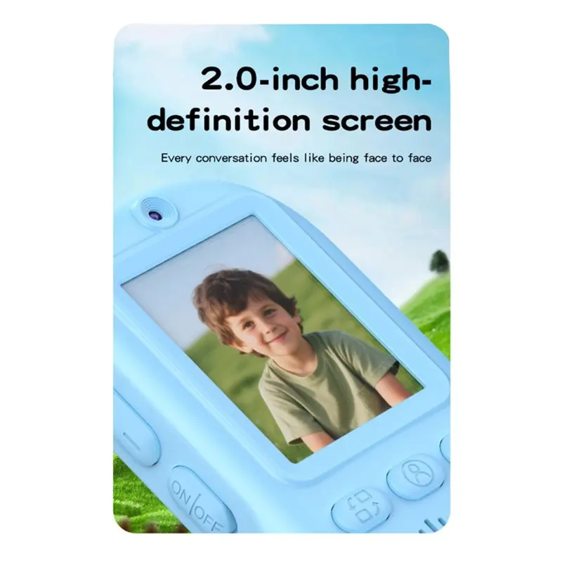 MACH-어린이용 비디오 무전기, 2.0인치 화면, 원클릭 인터콤, 야외 놀이, 캠핑용 충전식