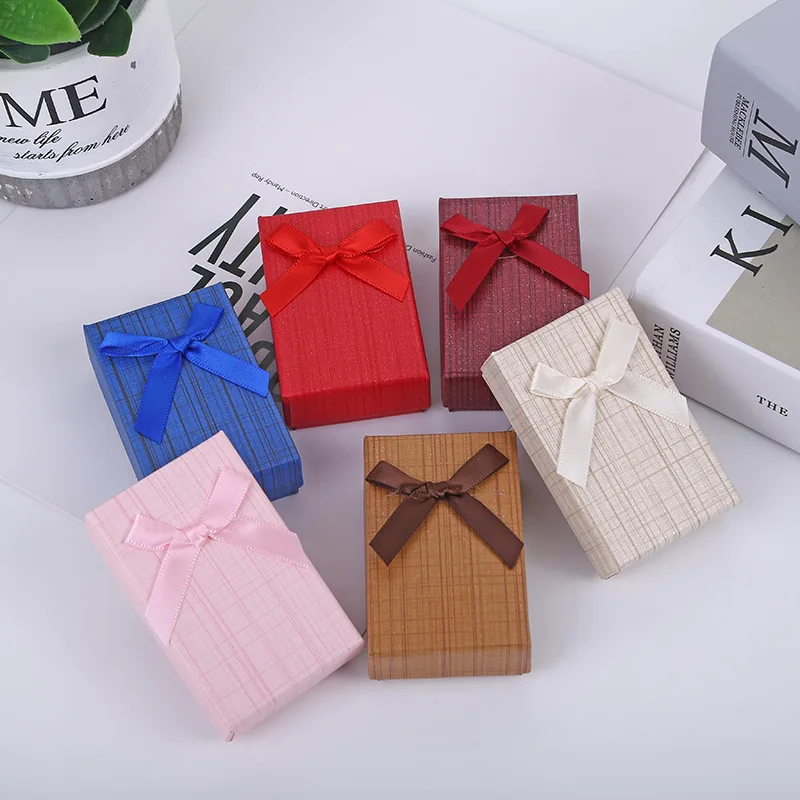 

Bowknot Paper Jewelry Box with Spong for Ring Earrings Necklace Storage Display High-end Gift Box Jewelry Organizer Box Joyero