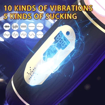 Double Head Male Masturbators Smart Heating Vibrating Sucking Masturbation Cup for Man Artificial Vagina Sex Toy for Men 3