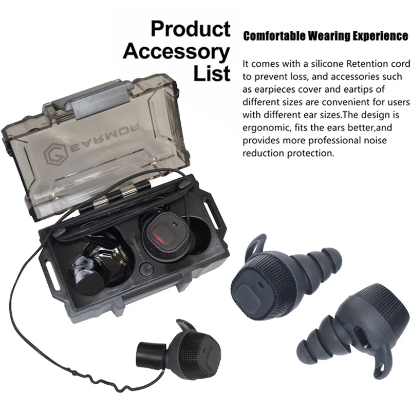 EARMOR M20 Tactical Noise Cancelling Earbuds Electronic Earbuds