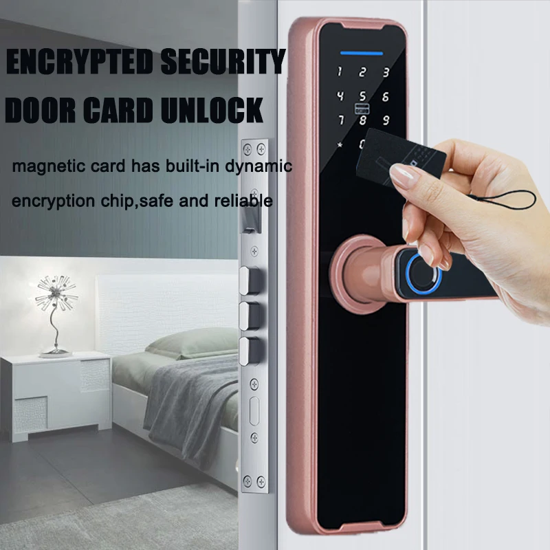 PHIPULO Tuya WIFI Biometric Fingerprint Locks Smart Door Lock Remote Unlocking Keyless Lock Digital Electronic Lock