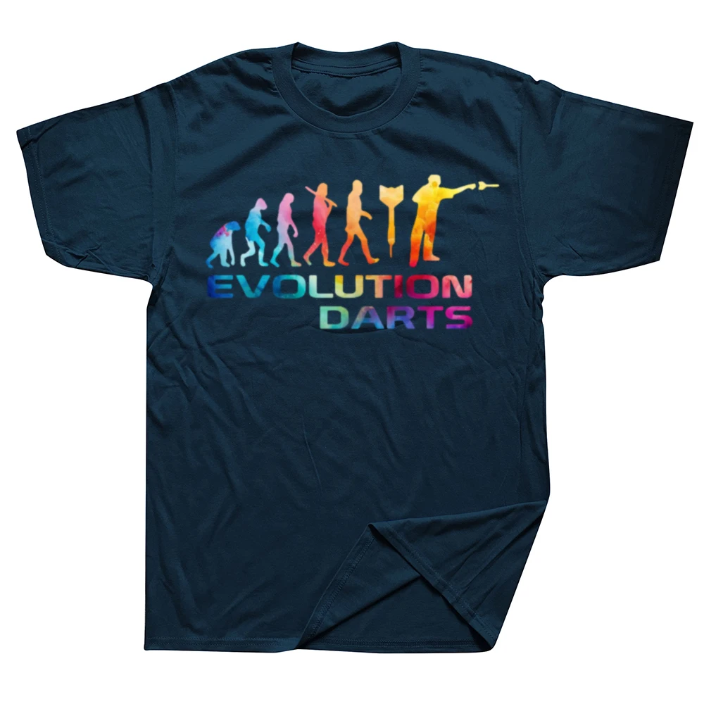 Lustige Entwicklung von Darts Sport Dart Grafik T-Shirts Männer Damenmode lässig T-Shirt 100% Baumwolle lose übergroße T-Shirt