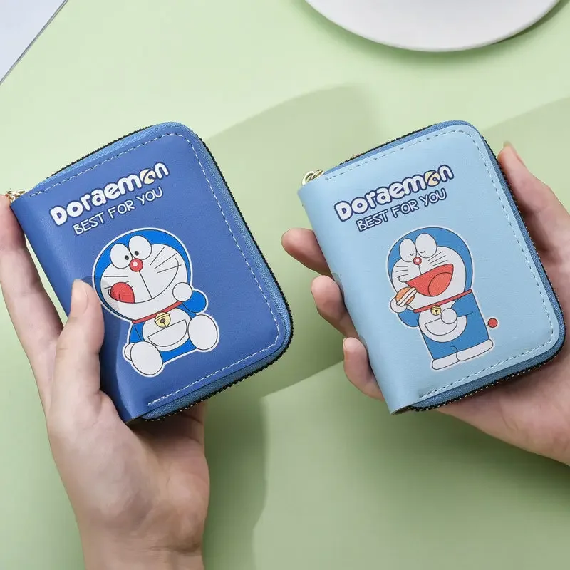 Doraemon Card Holder Cute Cartoon Coin Purse Cute Wallets for Women ID Holders Case Kawaii Girls Pouch Mini Purses for Women PU 4