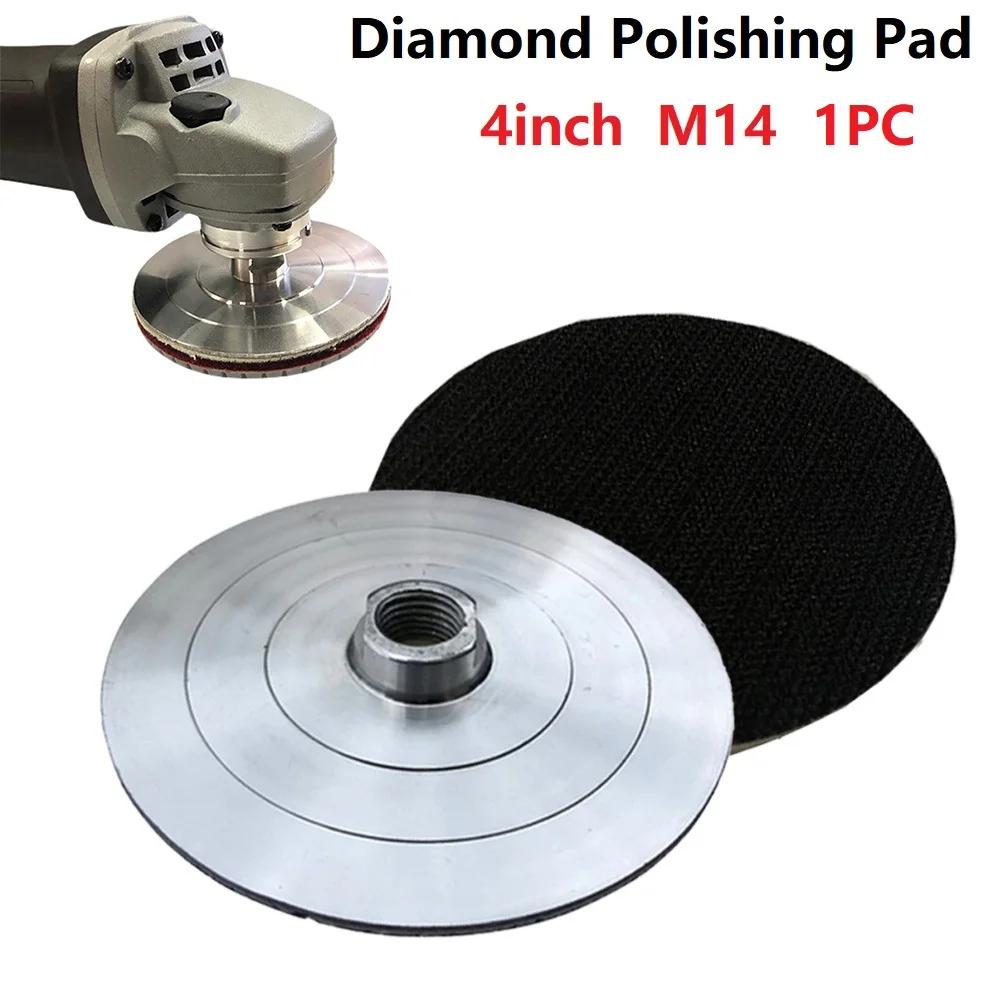 4inch Aluminum Base Backer Pad For Diamond Polishing Pads Power Tools Part Sanding Discs Abrasive Disc M14 Thread 100mm Back Pad