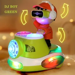 Electric Dancing DJ Boy Toy with Lights - Musical Entertainment for Kids, Perfect for Thanksgiving and Halloween Gifts (Green)