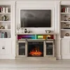 Electric Fireplace Insert, Recessed Fireplace Heater with Low Noise, Remote Control with Timer, Touch Screen, 4