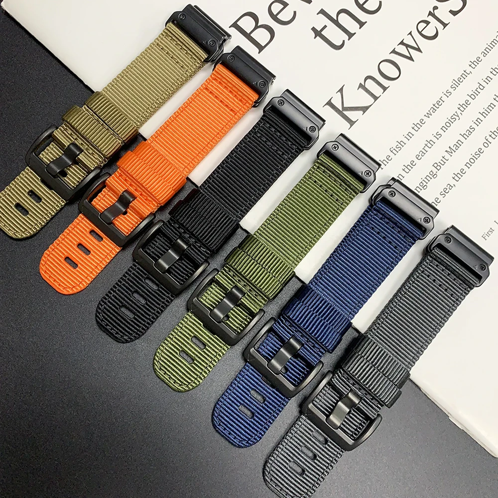 Enhanced Nylon Sports Strap - 22mm/26mm Quick Release Braided Watch Band