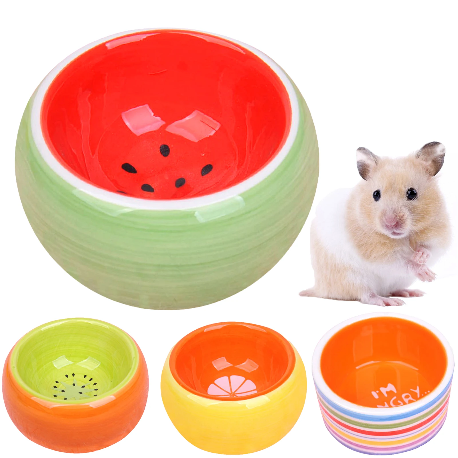 9style Cute Feeding Bowl Pets Ceramic Food Water Snack Feeder For