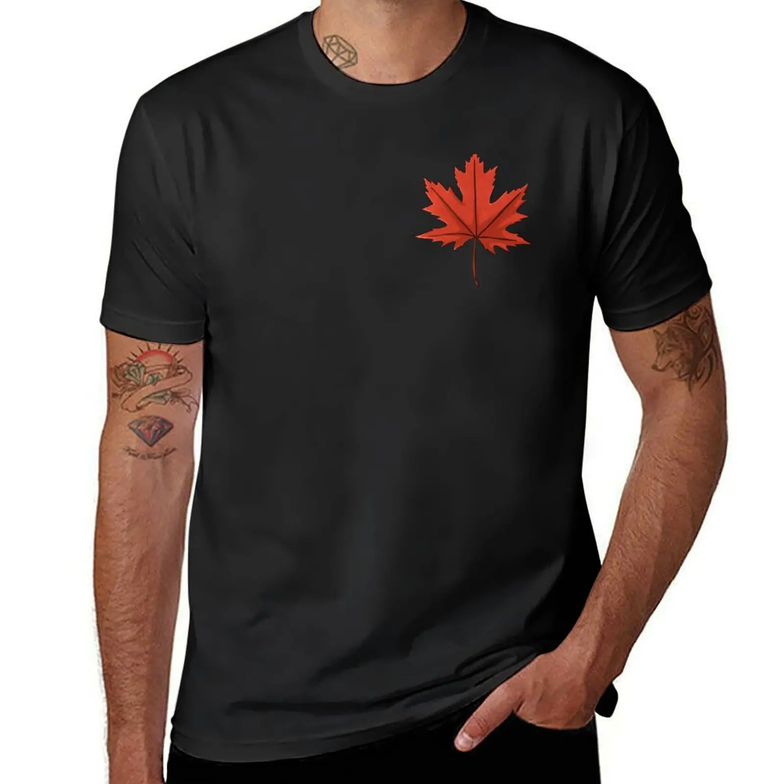 

Autumn Maple Leaf T-Shirt customs design your own graphics shirts graphic tees summer clothes black t-shirts for men