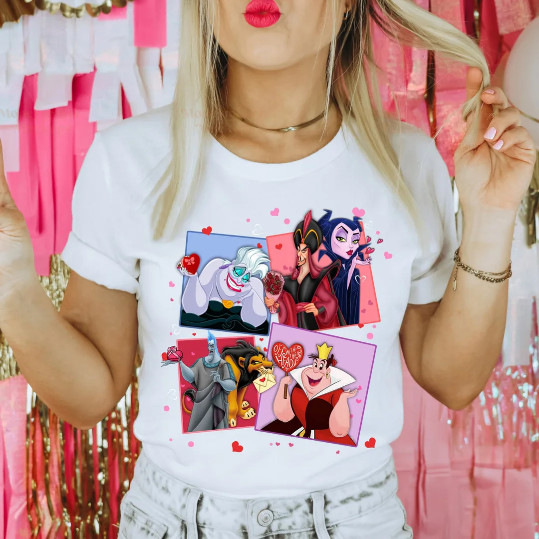 Cattivi Friends Love Heart Balloons Happy Valentine Tshirt Donna Maniche Lunghe O Corte
