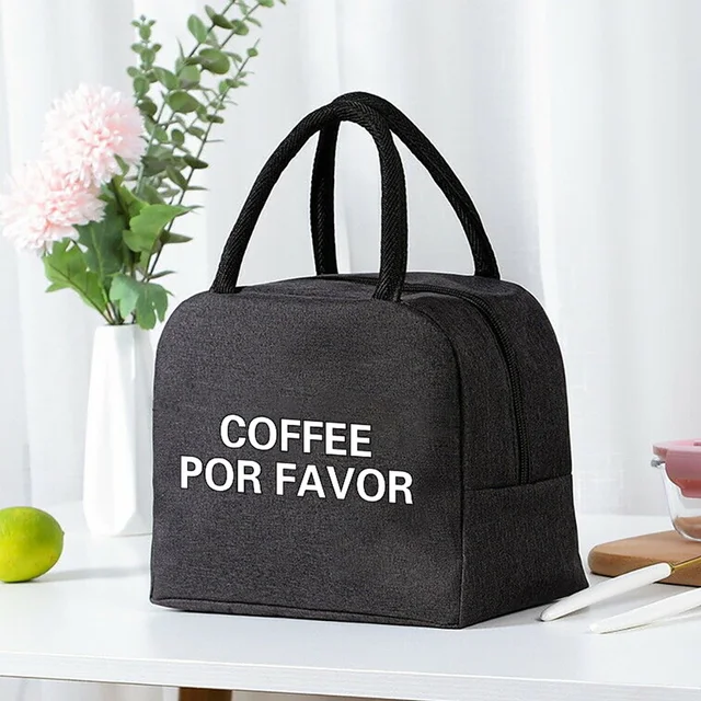 Insulated Lunch Bag  Zipper Cooler Tote Thermal Bag Lunch Box  Canvas Food Picnic Lunch Bags for Work Handbag Food Pattern 4Food006