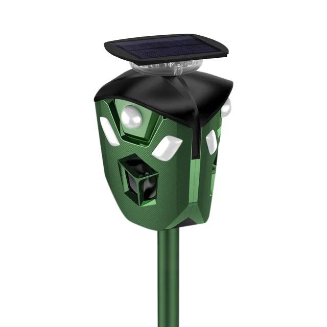 360 ° Ultrahangos Állati Visszatelepítő Hang Villogó Fény Napelemes Usb -Hajtású Kutyák Vadmacska Nyúl Szarvas Visszataszító Kártevő Visszaszorító - Image 6