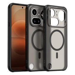 Magnetic Magsafe Wireless Charging Shockproof Matte Back Case Cover - Nothing Phone (4a) Pro (Black )