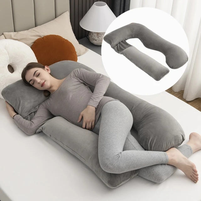 Almohadas Para El Cuerpo Para Mujeres Embarazadas, Cojín Para Dormir En  Forma De U - Almohadas - AliExpress