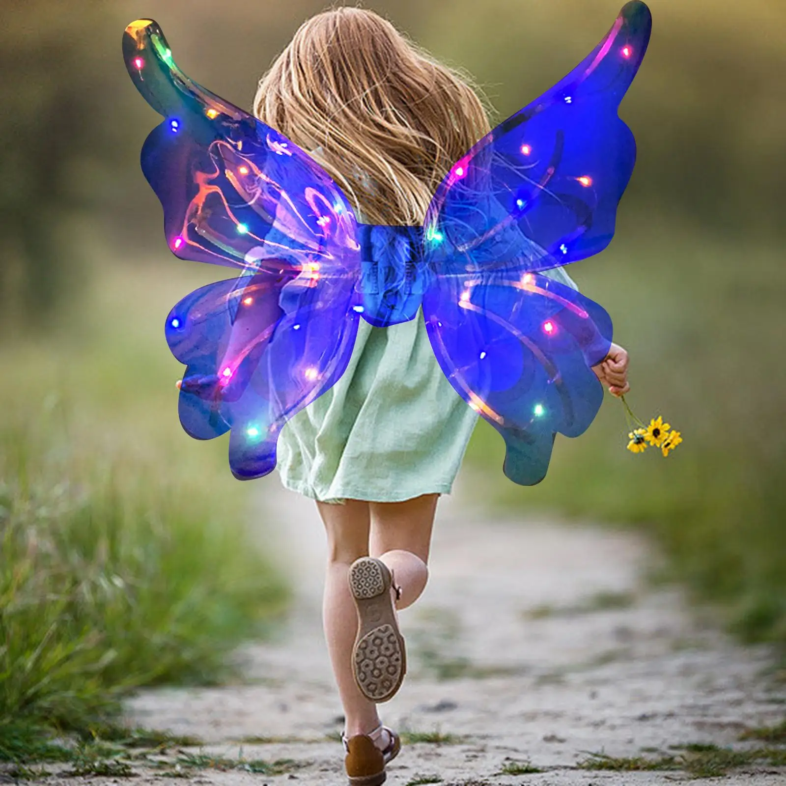 

Light up Fairy Wing Pretend Led Butterfly Wing for Girls for Stage Performance Holiday Birthday Photo Props Halloween