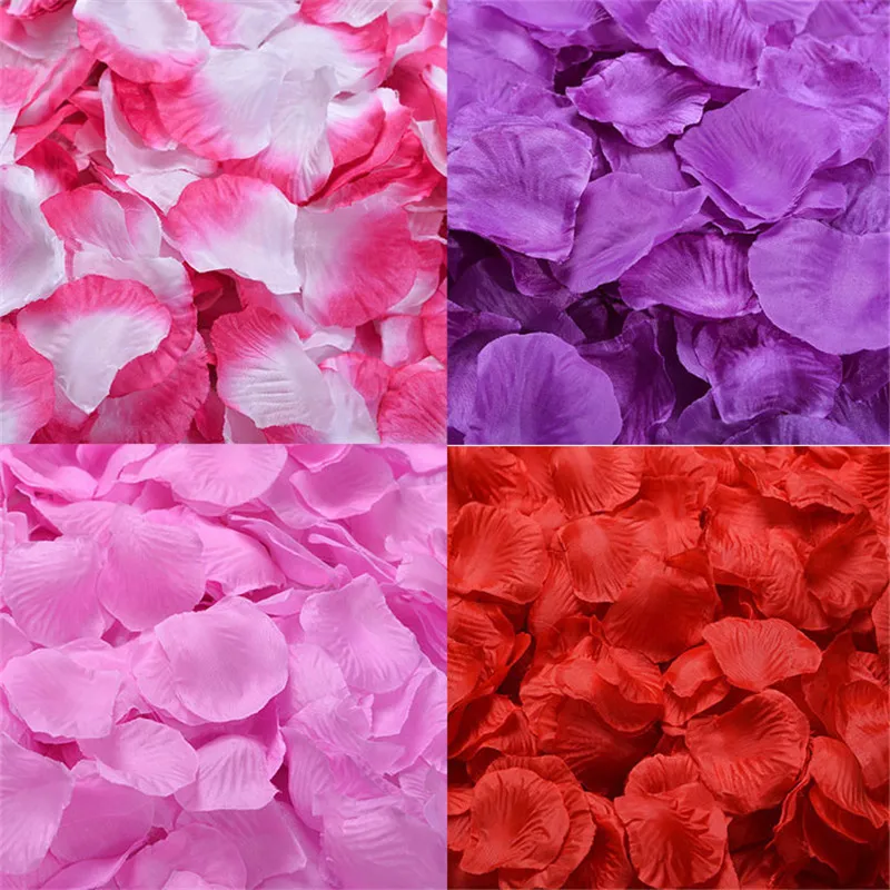 100-2000 White Pink Silk Rose Petals For Engagement Wedding Party Confetti Table 