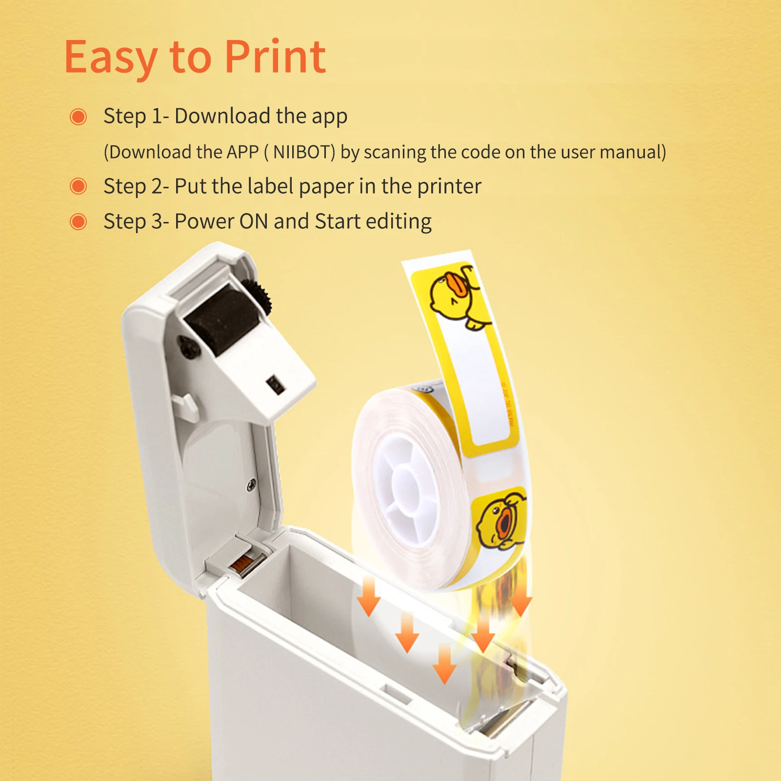 NIIMBOT D110 Label Printer Machine Mini Pocket Thermal Label Maker Printer All in One BT Connect Sticker Labeling Machine