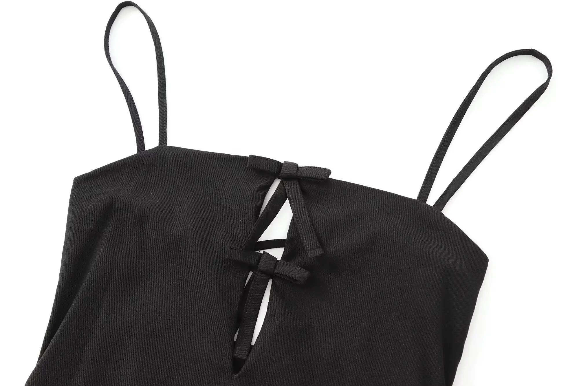 2024 Autumn New Fashion Women's European and American Style Backless Temperament Sleeveless Slim Suspender Short Dress 5