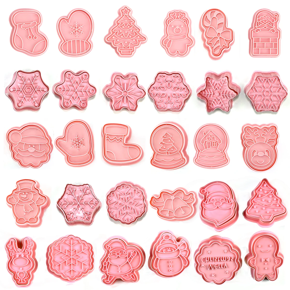 Description Picture 3 of item6-8Pieces Cookie Cutters for Christmas Biscuit Mold Pastry Pressing Cookie Stamp for Baker Confectionery Baking Pastry Tools