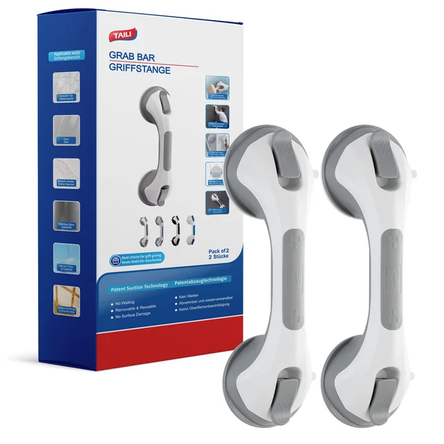 ราวจับอาบน้ำ TAILI เรืองแสงในที่มืด ราวจับอาบน้ำสำหรับผู้สูงอายุ ด้ามจับนิรภัยในห้องน้ำ ถอดออกได้ ไม่ต้องเจาะ 1