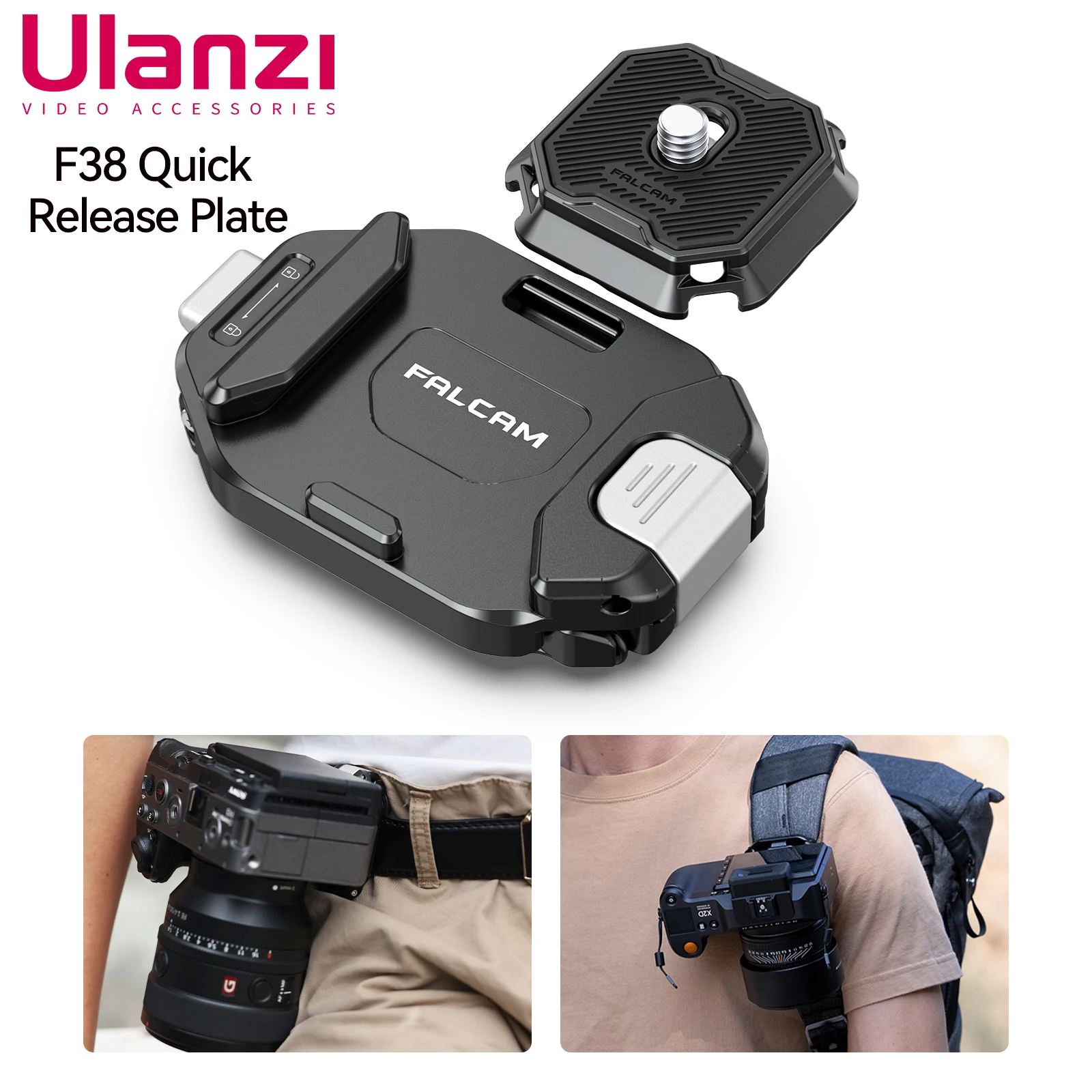 Модернизированный рюкзак Ulanzi F38, набор зажимов, основание V2 для камеры Gopro, Sony, Canon, Nikon, DSLR, быстросъемный набор, основание F38 Arca-Swiss
