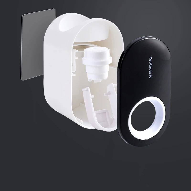 Bathroom accessories set Toothpaste dispenser squeezer Automatic Toothpaste Dispenser Wall Mount Dust-proof Storage Holder