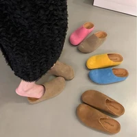 Mules en daim pour femme, chaussures simples, collection Printemps-Automne 2026, mules Baotou à enfiler pour l'extérieur 6