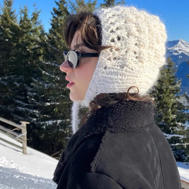 Gestrickte Gehörschutzhüte für Damen und Herren, warme Wintermütze, Unisex, Sturmhaube, Outdoor, kältebeständig, Ohrkappe, Damen, Skullies-Hüte