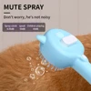 Pet Massage Comb USB Electric Self-cleaning Cat Steam Brush Cartoon Cat Long Handle Hair Remover Comb Dog Grooming Accessories 5