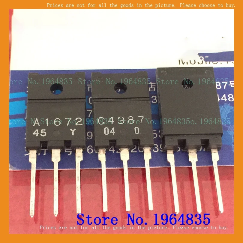 

2pcs/lot=a pair 2SA1672 2SC4387 140V 10A 80W